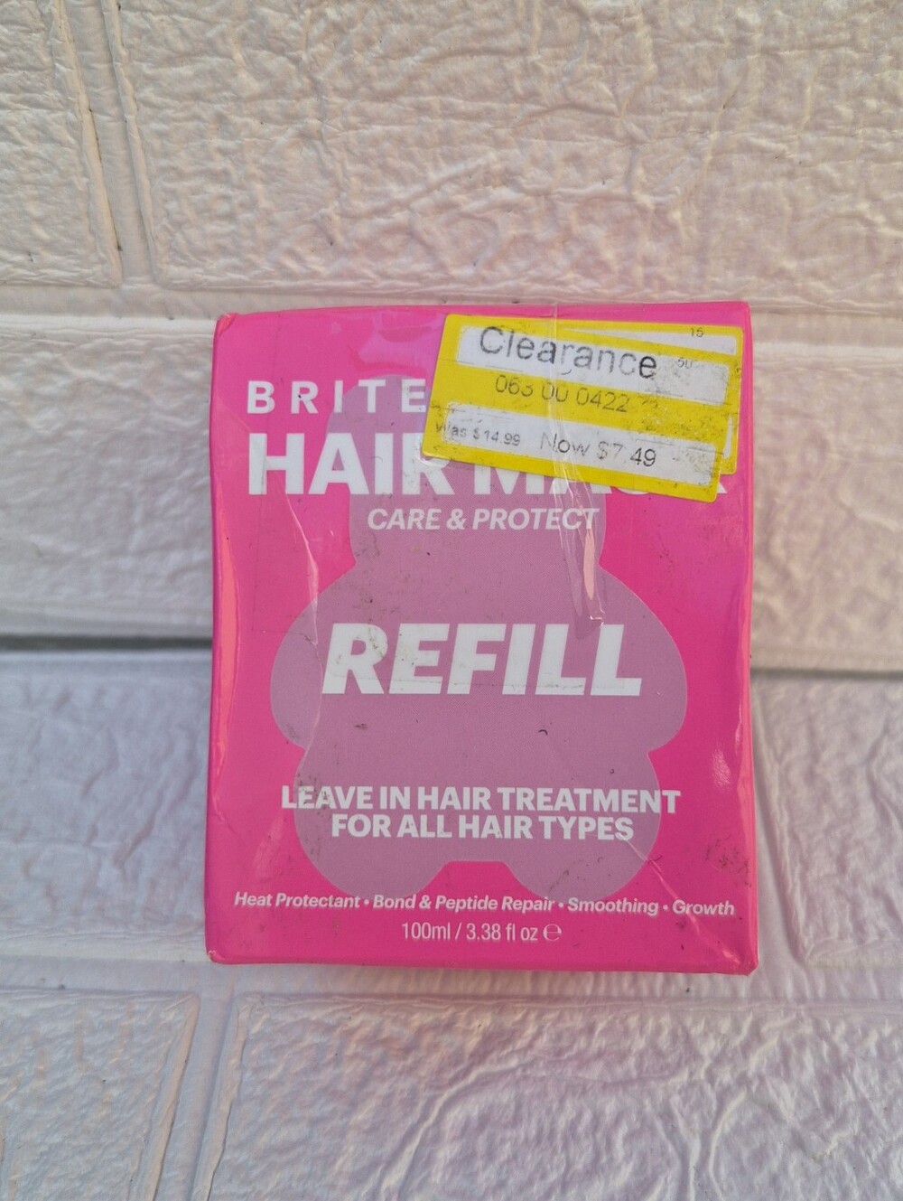 Brite Care & Protect Leave-In Hair Mask Treatment Refill 3.38 Fl Oz Vegan